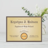 Diplôme - Diplôme Graduation Party Invitation (Debout devant)