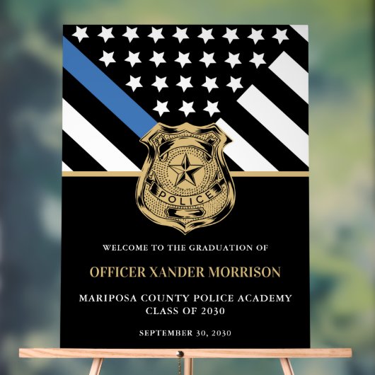 Diplôme d'officier de police Ligne bleue Drapeau B (Neutre)