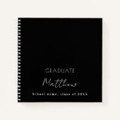 Diplôme du livre d'hôtes noir blanc nom (Devant)