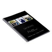 Diplôme du livre d'invité noir blanc nom photo (Côté Droit)