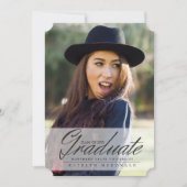 Diplômé Élégant et Mûr, Cartes d'Annonce de Remise (Devant)