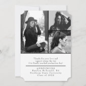 Diplômé Élégant et Mûr, Cartes d'Annonce de Remise (Dos)