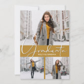 Diplômé en 3ème photo verticale Faire-part (Devant)