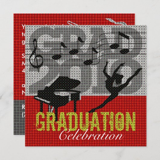 Diplômé en arts de la scène 2 Invitation (Devant / Derrière)