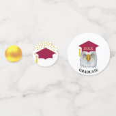 Diplôme en Bourgogne & Gold Confetti (Devant)