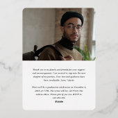 Diplômé en or, cartes modernes de graduation photo (Verso)