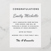 Diplôme Faire-part Science Diplômé Cylindre (Verso)