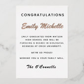 Diplôme Faire-part Science Diplômé Cylindre (Verso)