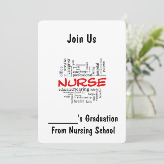 ****DIPLÔME INFIRMIER**** INVITATION (Debout devant)