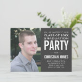 Diplômé Masculin Moderne | Invitation à la Fête de (Debout devant)