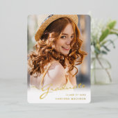 Diplômé moderne | Élégant Carte photo tendance de (Debout devant)