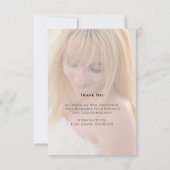 Diplômé Moderne Simple Calligraphie Merci Or (Dos)