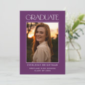 DIPLÔMÉ MODERNE TYPOGRAPHIE PHOTO INVITATION (Debout devant)