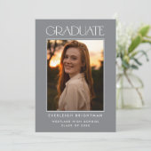 DIPLÔMÉ MODERNE TYPOGRAPHIE PHOTO INVITATION (Debout devant)