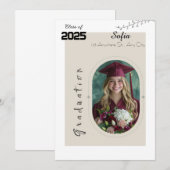 Diplôme personnalisé Photo Invitation (Devant / Derrière)