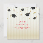 Diplôme Photo Cartes de mortier Monogramme Texte (Dos)