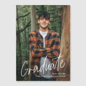 Diplôme photo manuscrit Faire-part magnétique (Devant)