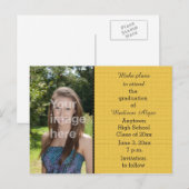 Diplôme photo noir jaune Enregistrer la carte de d (Devant / Derrière)