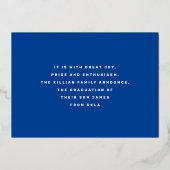 DIPLÔMÉ | Photo Pressée Foil 2023 Faire-part (Verso)