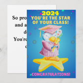 DIPLÔME POUR JEUNES Carte de remerciements plat (Devant / Derrière)