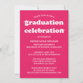 DIPLÔME RÉTRO MODERNE | INVITATION À LA DIPLÔME (Dos)