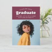 DIPLÔME RÉTRO MODERNE | INVITATION À LA DIPLÔME (Debout devant)