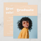 DIPLÔME RÉTRO MODERNE | INVITATION À LA DIPLÔME (Devant / Derrière)