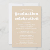 DIPLÔME RÉTRO MODERNE | INVITATION À LA DIPLÔME (Dos)