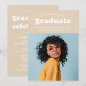 DIPLÔME RÉTRO MODERNE | INVITATION À LA DIPLÔME (Devant / Derrière)