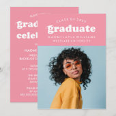 DIPLÔME RÉTRO MODERNE | INVITATION À LA DIPLÔME (Devant / Derrière)
