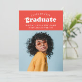 DIPLÔME RÉTRO MODERNE | INVITATION À LA DIPLÔME (Debout devant)