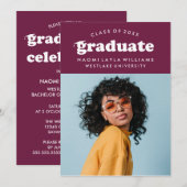 DIPLÔME RÉTRO MODERNE | INVITATION À LA DIPLÔME (Devant / Derrière)