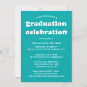 DIPLÔME RÉTRO MODERNE | INVITATION À LA DIPLÔME (Dos)