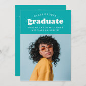 DIPLÔME RÉTRO MODERNE | INVITATION À LA DIPLÔME (Devant / Derrière)