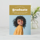 DIPLÔME RÉTRO MODERNE | INVITATION À LA DIPLÔME (Debout devant)