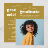 DIPLÔME RÉTRO MODERNE | INVITATION À LA DIPLÔME (Devant / Derrière)