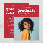 DIPLÔME RÉTRO MODERNE | INVITATION À LA DIPLÔME (Devant / Derrière)