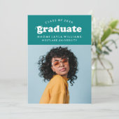 DIPLÔME RÉTRO MODERNE | INVITATION À LA DIPLÔME (Debout devant)