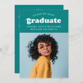 DIPLÔME RÉTRO MODERNE | INVITATION À LA DIPLÔME (Devant / Derrière)