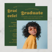 DIPLÔME RÉTRO MODERNE | INVITATION À LA DIPLÔME (Devant / Derrière)
