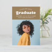 DIPLÔME RÉTRO MODERNE | INVITATION À LA DIPLÔME (Debout devant)