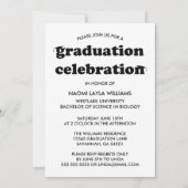 DIPLÔME RÉTRO MODERNE | INVITATION À LA DIPLÔME (Dos)