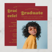 DIPLÔME RÉTRO MODERNE | INVITATION À LA DIPLÔME (Devant / Derrière)