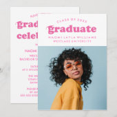 DIPLÔME RÉTRO MODERNE | INVITATION À LA DIPLÔME (Devant / Derrière)