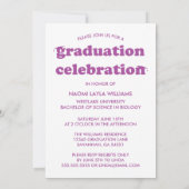 DIPLÔME RÉTRO MODERNE | INVITATION À LA DIPLÔME (Dos)