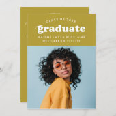 DIPLÔME RÉTRO MODERNE | INVITATION À LA DIPLÔME (Devant / Derrière)