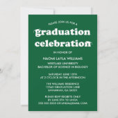 DIPLÔME RÉTRO MODERNE | INVITATION À LA DIPLÔME (Dos)