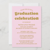 DIPLÔME RÉTRO MODERNE | INVITATION À LA DIPLÔME (Dos)