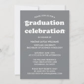 DIPLÔME RÉTRO MODERNE | INVITATION À LA DIPLÔME (Dos)