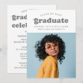 DIPLÔME RÉTRO MODERNE | INVITATION À LA DIPLÔME (Devant / Derrière)